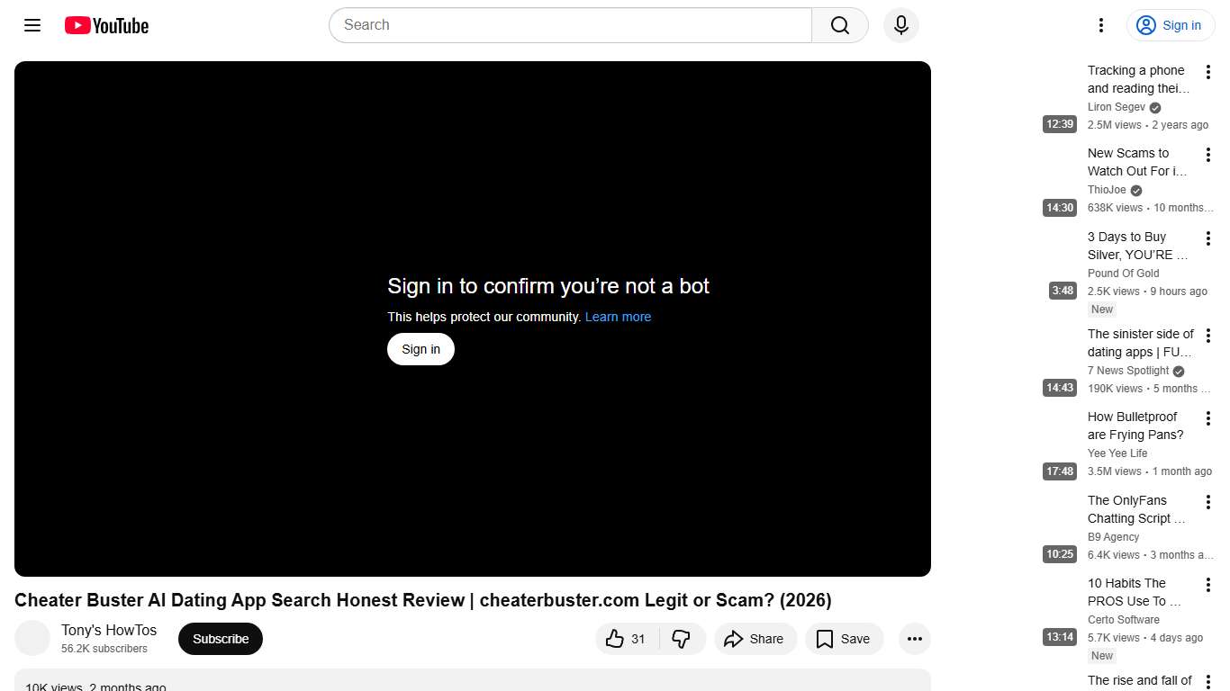 Cheater Buster AI Dating App Search Honest Review | cheaterbuster.com Legit or Scam? (2026) - YouTube